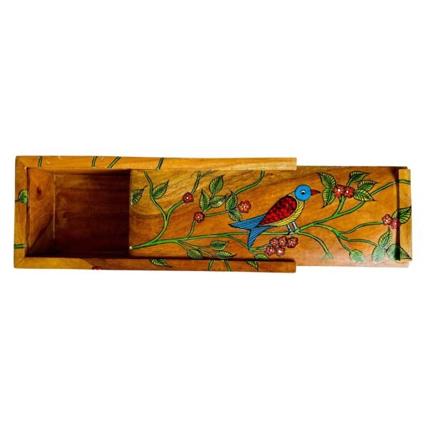 Wooden Multipurpose Box with Handpainted (Pattachitra) Painting (SBS009) - Image 2